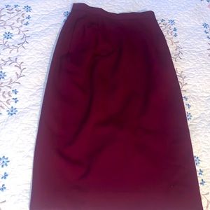 Vintage Graham & Gunn long high waist long burgundy pencil skirt